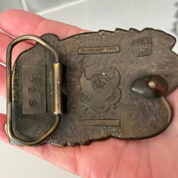 Vintage The Great American Buckle Company  “I’d Rather Be Hunting” Brass Buckle - Picture 4 of 10